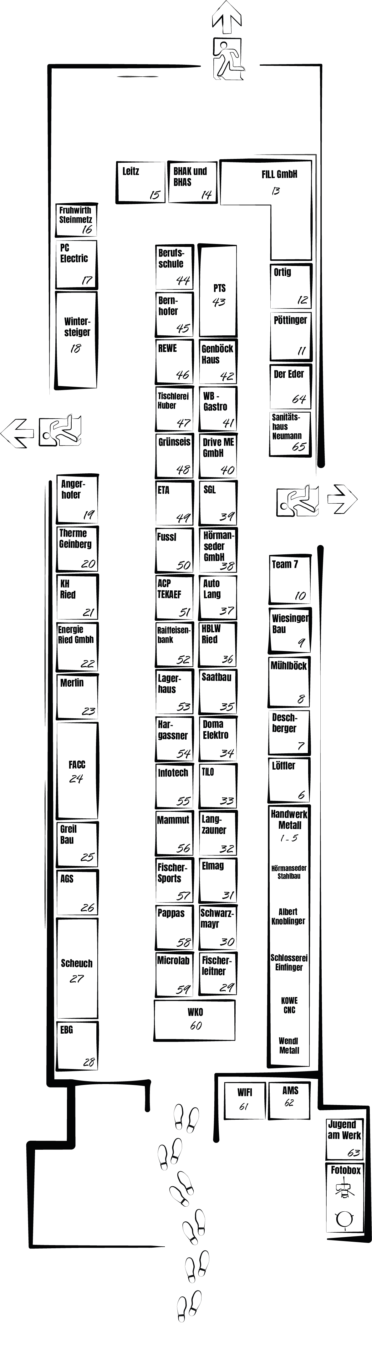 Interaktiver Hallenplan